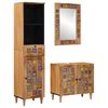 vidaXL Ensemble de mobilier de salle de bain 3 pc Naturel