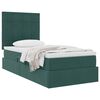 vidaXL Lit avec rangement et matelas Vert fonc&eacute; 100 x 200 cm Velours