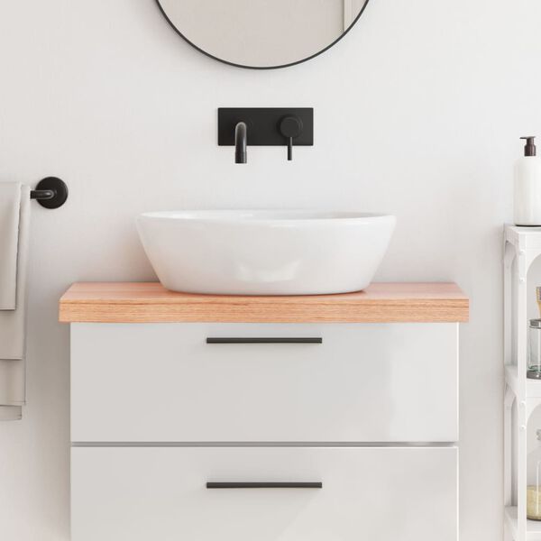 vidaXL Comptoir de salle de bain marron 80x40x(2-6) cm bois trait&eacute;