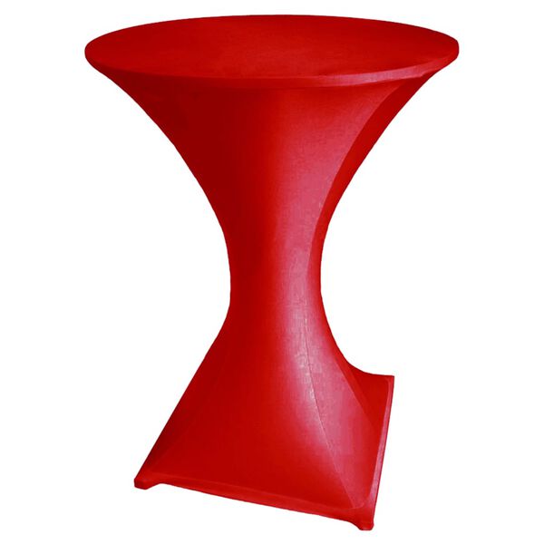 Perel Nappe de table de cocktail Rouge