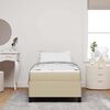 vidaXL Cadre de lit avec matelas Gris Vert Clair 80 x 200 cm tissu