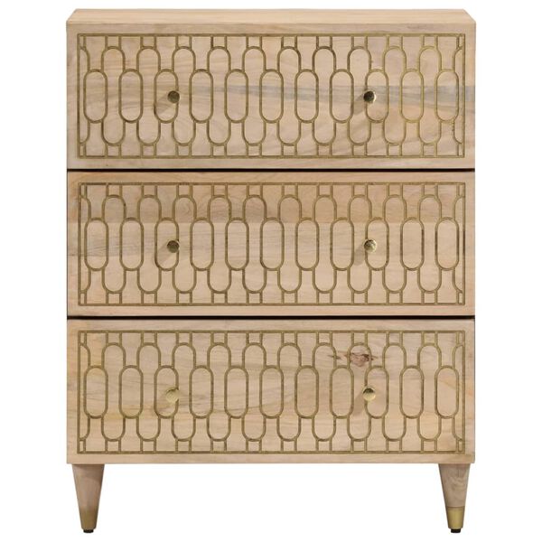 vidaXL Armoires lat&eacute;rales 2 pcs 60x33x75 cm bois massif de manguier