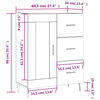 vidaXL Buffet blanc 69,5x34x90 cm bois d'ing&eacute;nierie