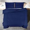 vidaXL Ensemble de housse de couette Bleu marine 140x200 cm Microfibre