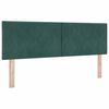 vidaXL T&ecirc;te de lit Vert fonc&eacute; 144 cm Velours