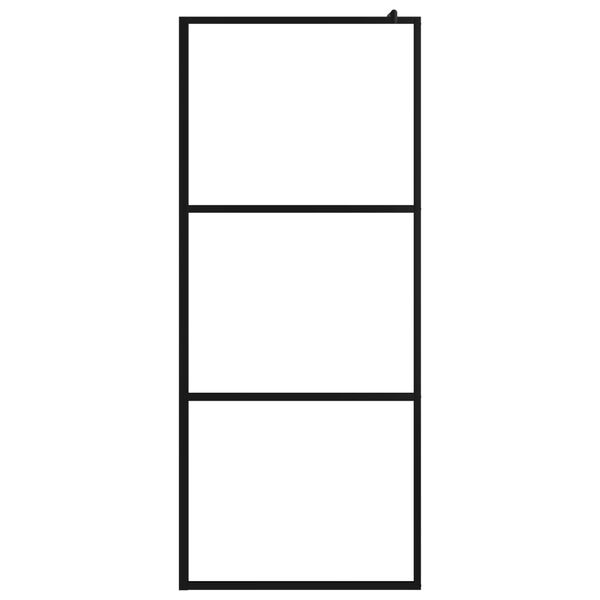 vidaXL Paroi de douche à l'italienne à verre ESG Noir 90x195 cm