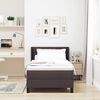 vidaXL Lit &agrave; ressorts avec matelas Marron fonc&eacute; 190 x 90 cm Polyester