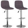 vidaXL Tabourets de bar lot de 2 taupe tissu