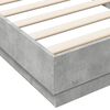 vidaXL Cadre de lit sans matelas gris b&eacute;ton 90x200 cm