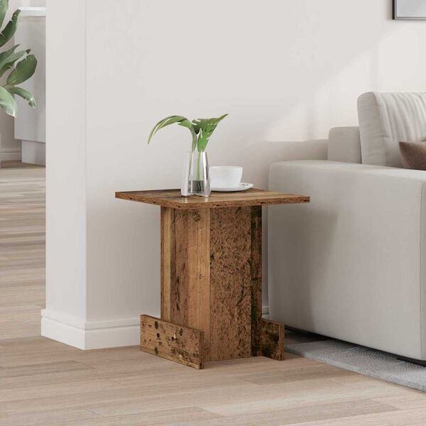 vidaXL Table d'appoint Bois ancien 35,5 x 35 x 40 cm Bois d'ing&eacute;nierie