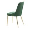 Venture Home Chaises &agrave; manger lot de 2 Velvet Deluxe vert for&ecirc;t/laiton