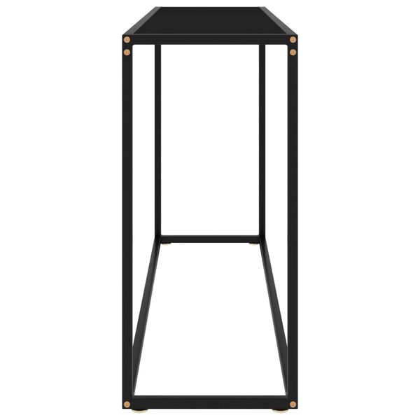 vidaXL Table console Noir 120x35x75 cm Verre trempé