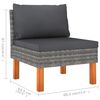 vidaXL Salon de jardin 6 pcs avec coussins R&eacute;sine tress&eacute;e Gris