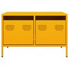 vidaXL Meuble TV jaune moutarde 68x50x43,5 cm acier laminé à froid
