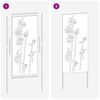 vidaXL &Eacute;cran de confidentialit&eacute; de jardin Floral Noir 50 x 140 cm