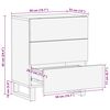 vidaXL Cabinet de chevet Marron 50 x 33 x 62 cm Bois d'acacia massif