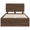 vidaXL Cadre de lit Ch&ecirc;ne brun 120 x 190 cm Bois de pin massif