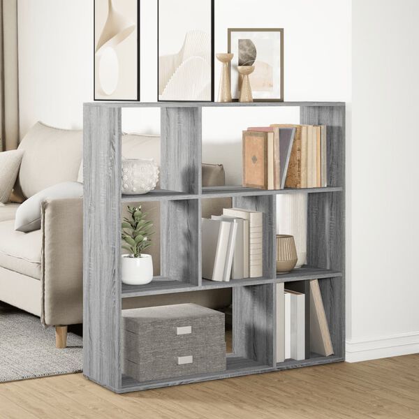 vidaXL &Eacute;tag&egrave;re s&eacute;paratrice de pi&egrave;ce sonoma gris 102x29x103,5 cm