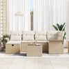 vidaXL Ensemble de canap&eacute; de jardin avec coussin 7 pcs Poly rotin