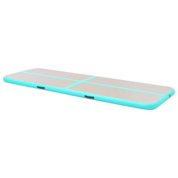 vidaXL Tapis gonflable de gymnastique avec pompe 300x100x10cm PVC Vert