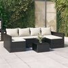 vidaXL Salon de jardin 2 pcs avec coussins Noir R&eacute;sine tress&eacute;e