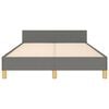 vidaXL Cadre de lit sans matelas gris fonc&eacute; 120x190 cm tissu