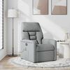 vidaXL Fauteuil de massage inclinable Gris clair Tissu