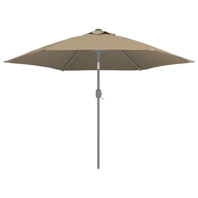 vidaXL Tissu de remplacement pour parasol d'extérieur Taupe 300 cm