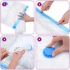 vidaXL Sacs de rangement 5 pcs Transparent et Bleu 80 x 60 cm