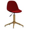 vidaXL Chaises &agrave; manger pivotantes lot de 4 Rouge bordeaux Velours