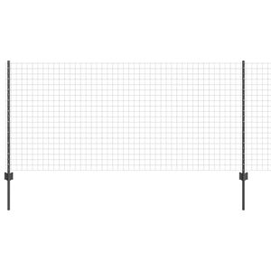 vidaXL Cl&ocirc;ture Euro avec poteau 25 x 1 m Acier recouvert de PVC Gris