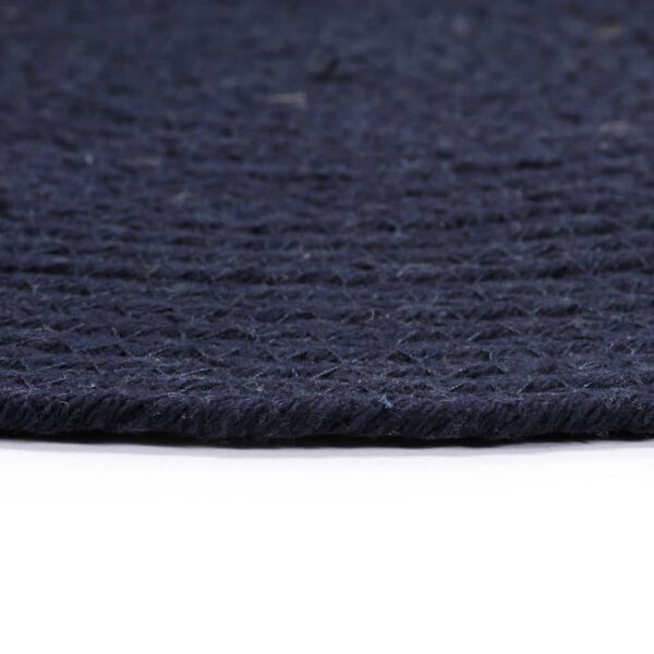 vidaXL Napperons 4 pcs Bleu marine Plain 38 cm Rond Coton