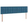 vidaXL Lit avec rangement et LED Bleu fonc&eacute; 180 x 200 cm Velours