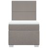 vidaXL Sommier &agrave; lattes de lit avec matelas Taupe 90x200 cm Tissu