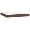 vidaXL Sommier &agrave; lattes de lit avec matelas et LED Marron 180x200 cm