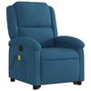 vidaXL Fauteuil de massage inclinable Bleu Velours