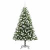 vidaXL Sapin de No&euml;l artificiel &agrave; charni&egrave;re avec neige en flocons