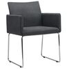vidaXL Chaises &agrave; manger lot de 2 gris fonc&eacute; tissu