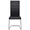 vidaXL Chaises à manger cantilever lot de 2 noir similicuir