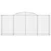 vidaXL Paniers &agrave; gabions arqu&eacute;s 6 pcs 300x50x120/140 cm fer galvanis&eacute;