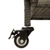 vidaXL Bo&icirc;te de rangement de jardin et roues gris r&eacute;sine tress&eacute;e