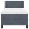 vidaXL Lit &agrave; ressorts avec matelas Gris fonc&eacute; 200 x 80 cm Velours