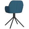 vidaXL Chaises pivotantes &agrave; manger lot de 2 Bleu Velours
