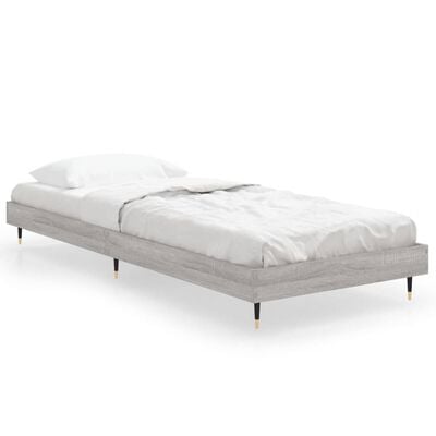 vidaXL Cadre de lit sans matelas sonoma gris 75x190 cm