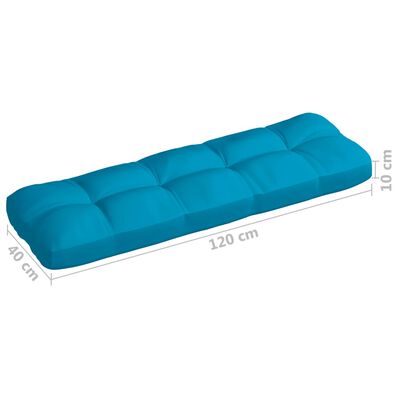 vidaXL Coussins de canapé palette 7 pcs Bleu