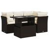 vidaXL Salon de jardin avec coussins 5 pcs marron r&eacute;sine tress&eacute;e
