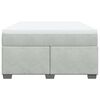 vidaXL Sommier &agrave; lattes de lit et matelas Gris clair 160x200cm Velours