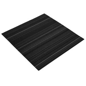 vidaXL Carreau de tapis Ray&eacute; Gris Fonc&eacute; 50 x 50 cm 4 pcs PP et Bitume