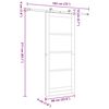 vidaXL Porte coulissante Naturel et Noir 86 x 211 cm Pin massif