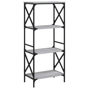 vidaXL Biblioth&egrave;que &agrave; 4 niveaux sonoma gris 59x35x132 cm